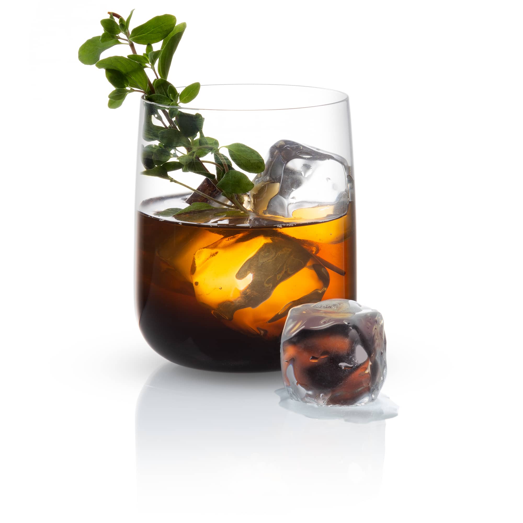 JoyJolt® 13.7oz. Black Swan Double Old Fashioned Glasses, 4ct.